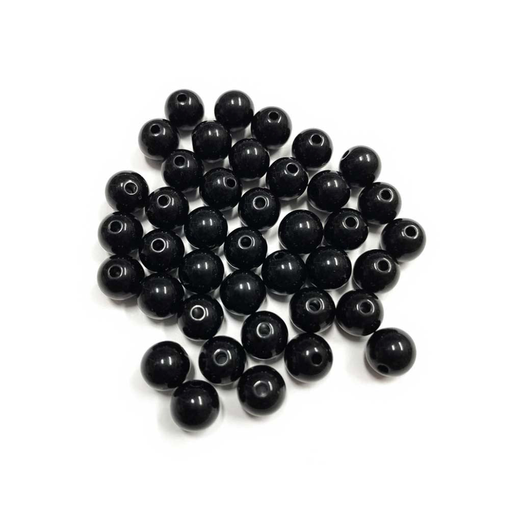 Contas acrílicas 6mm preto