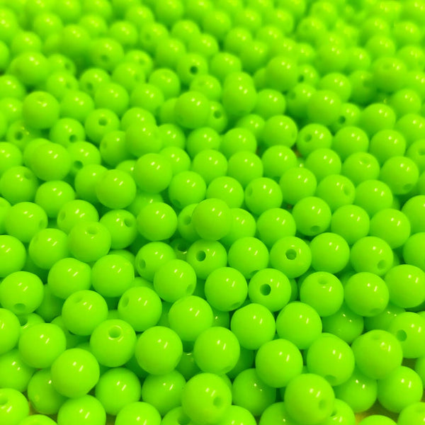 Contas acrílicas 6mm verde paris