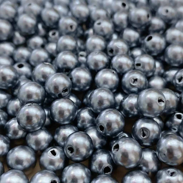 Pérola sintética 8mm cinza