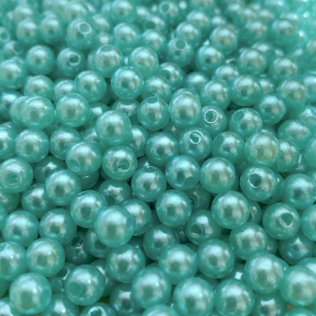 Pérola sintética 6mm verde água