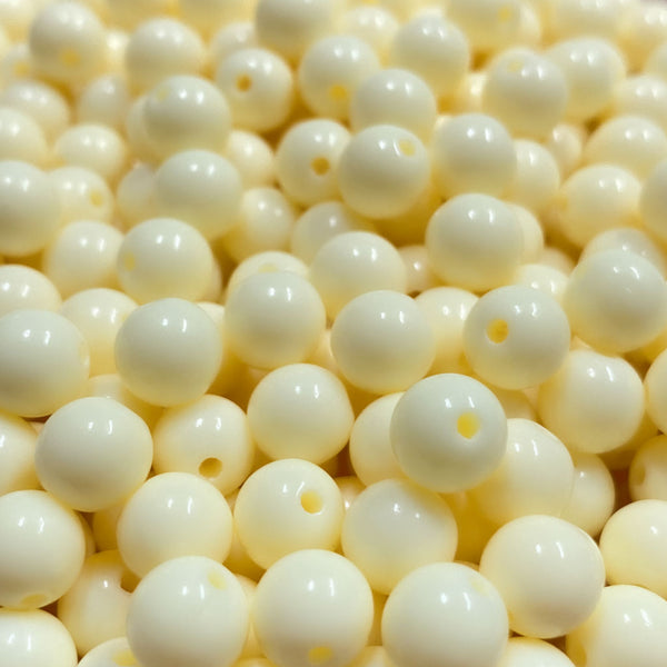 Contas acrílicas 10mm amarelo claro