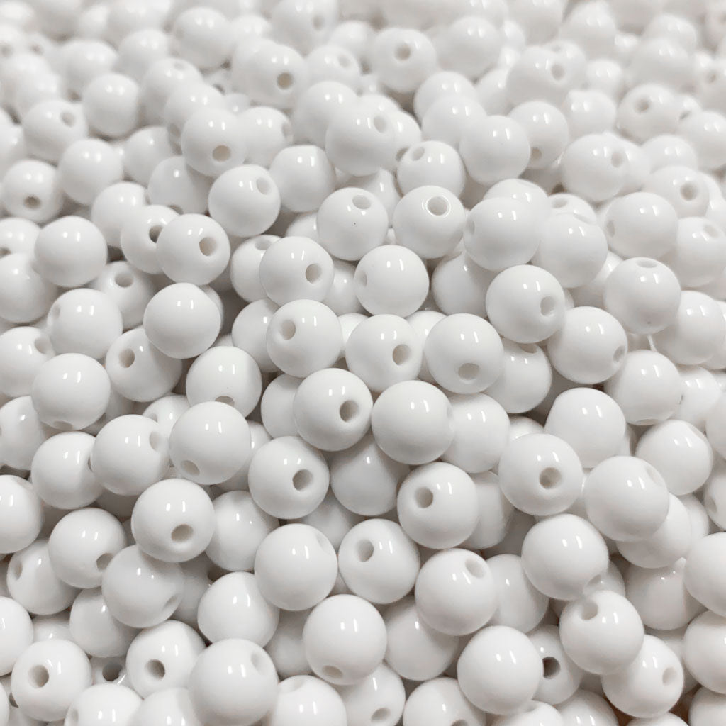Contas acrílicas 10mm branco