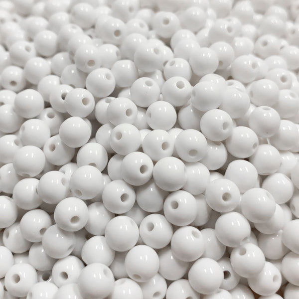 Contas acrílicas 10mm branco