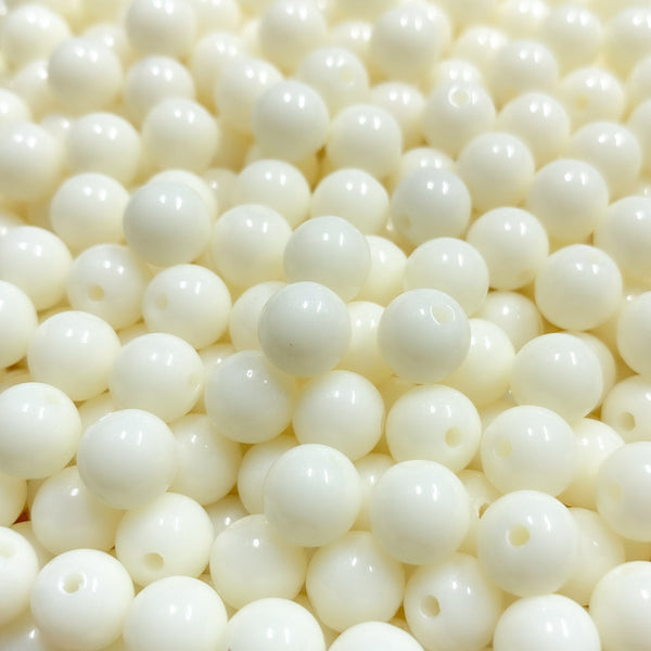 Contas acrílicas 10mm creme