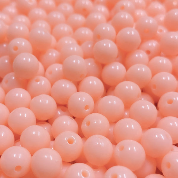 Contas acrílicas 10mm rosa claro