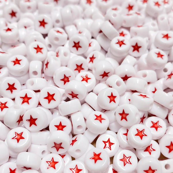 Contas acrílicas com estrela