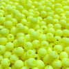 Contas acrílicas fosca 6mm amarelo fluorescente