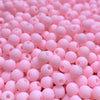 Contas acrílicas fosca 6mm rosa bebé