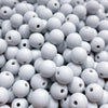 Contas acrílicas fosca 8mm cinza