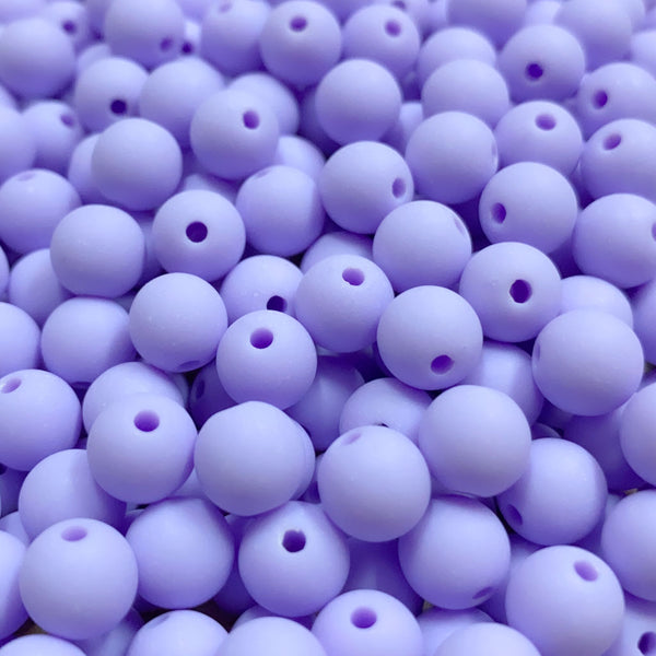 Contas acrílicas fosca 8mm lavanda