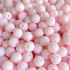 Contas acrílicas fosca 8mm rosa bebé