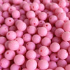 Contas acrílicas fosca 8mm rosa choque