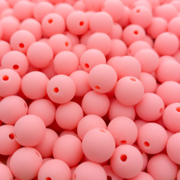 Contas acrílicas fosca 8mm rosa