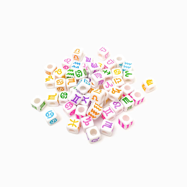 Contas acrílicas com signo