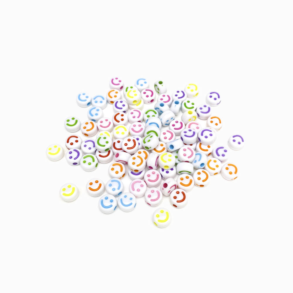 Contas acrílicas com smile