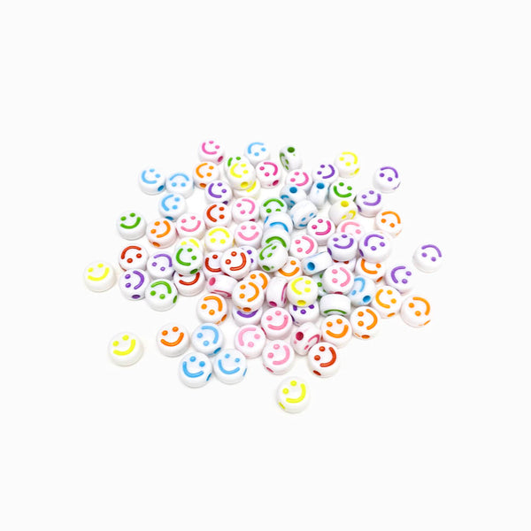 Contas acrílicas com smile