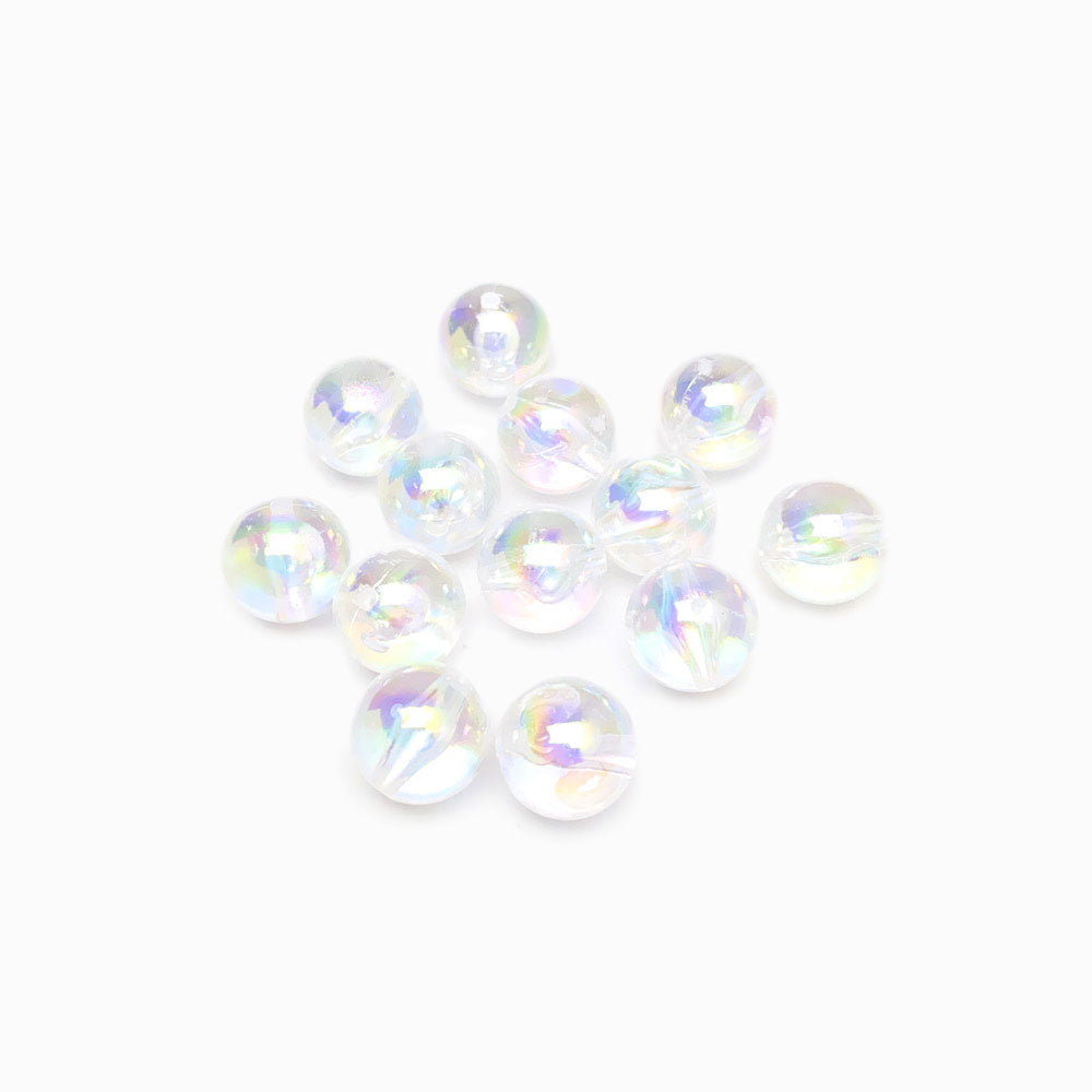 contas acrílicas transparentes com efeito borboleta 12mm