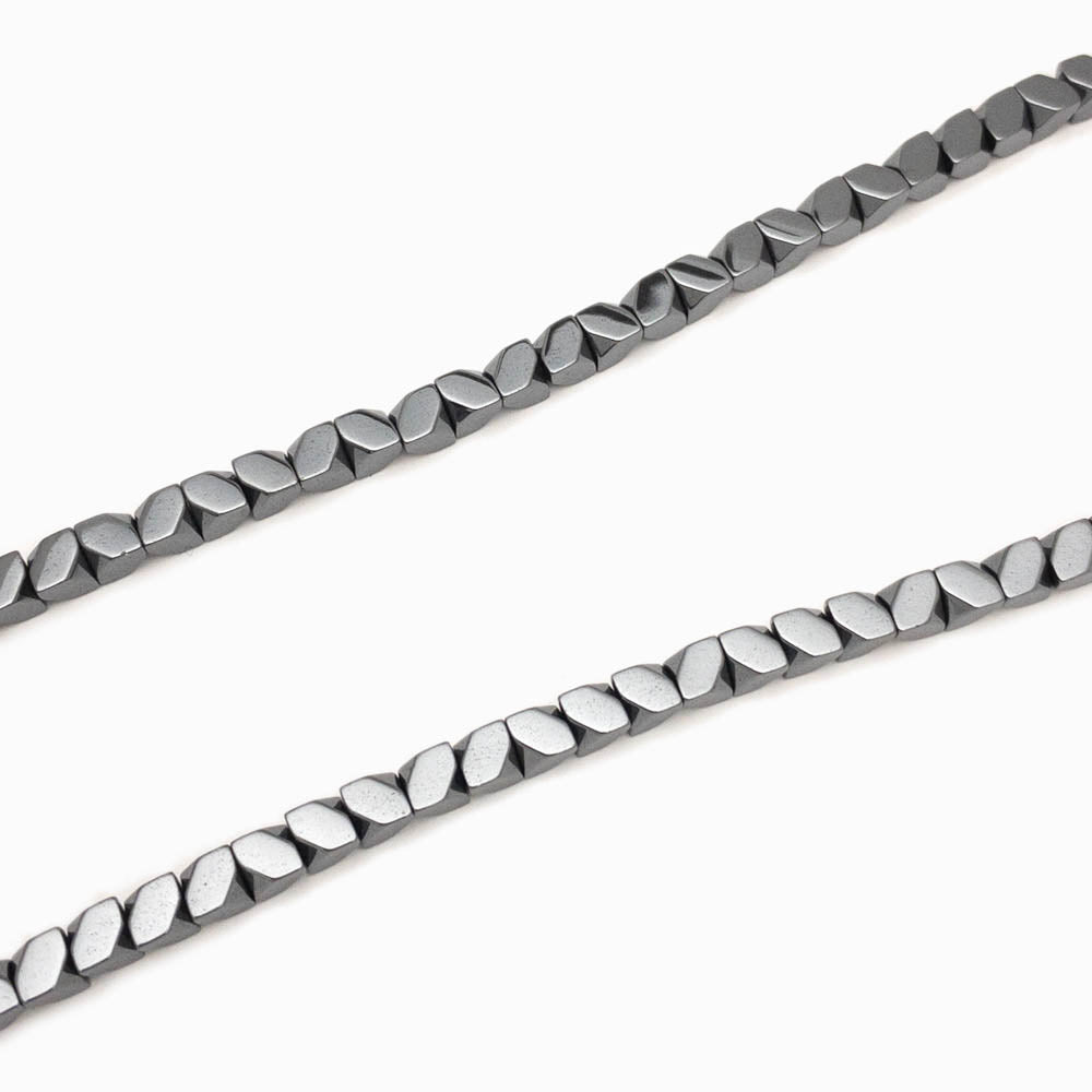 Contas de hematita seta prateado