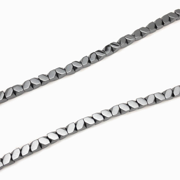 Contas de hematita seta prateado