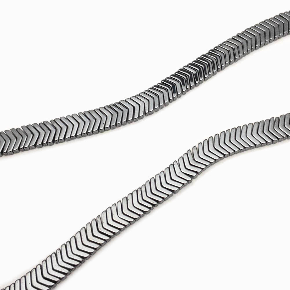 Contas de hematita seta prateado