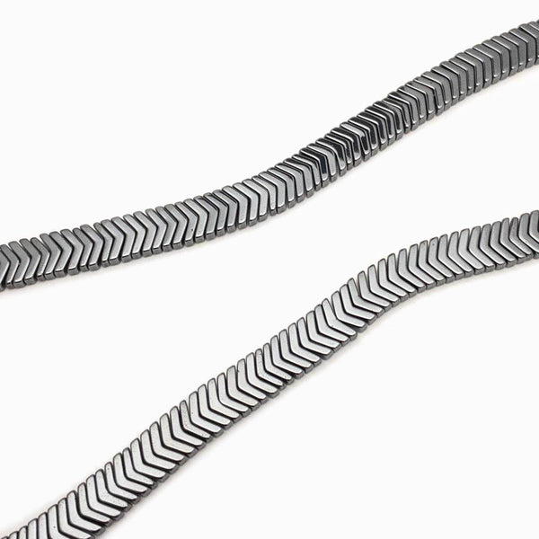 Contas de hematita seta prateado