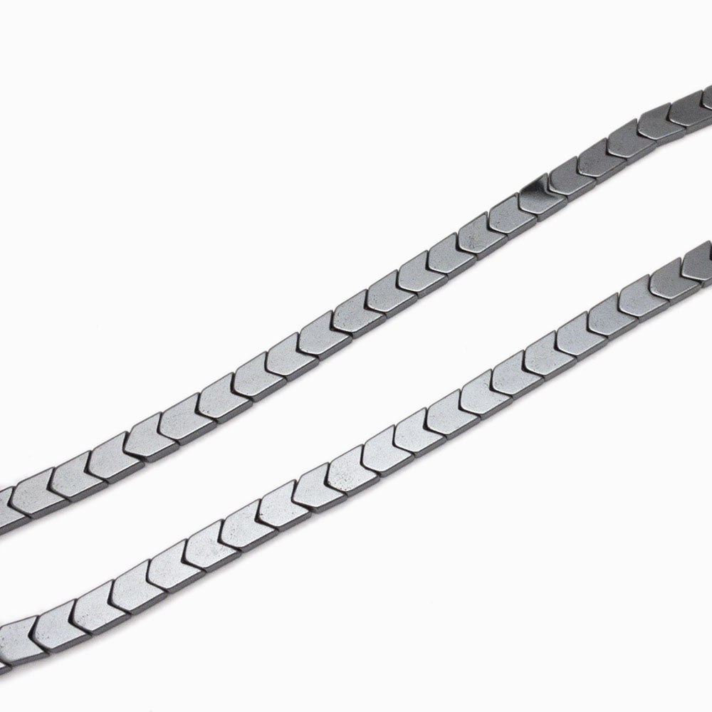 Contas de hematita seta prateado