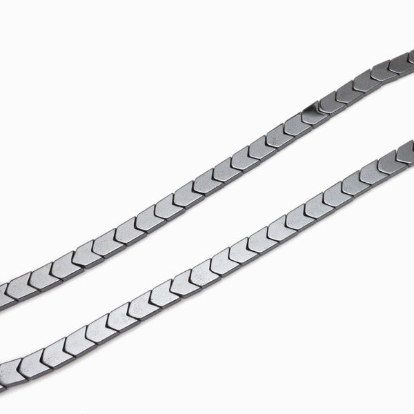 Contas de hematita seta prateado