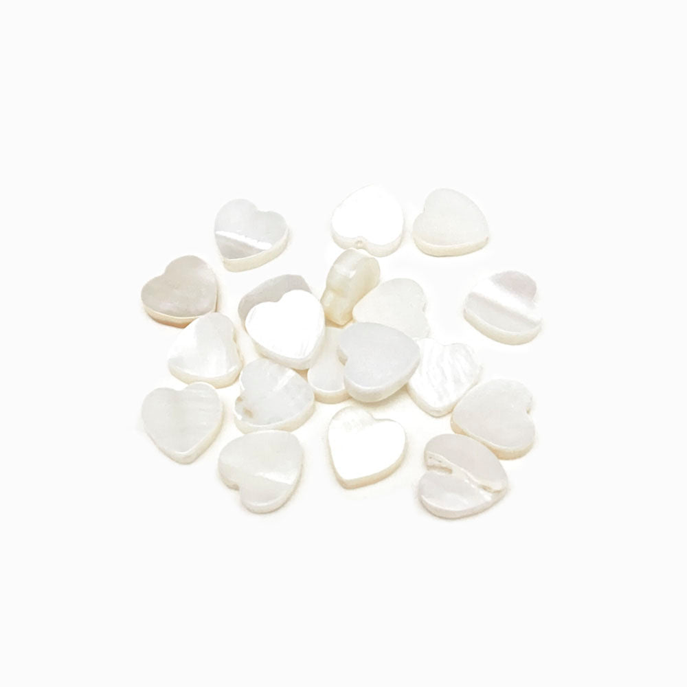 Entremeio Coração Madrepérola 9mm