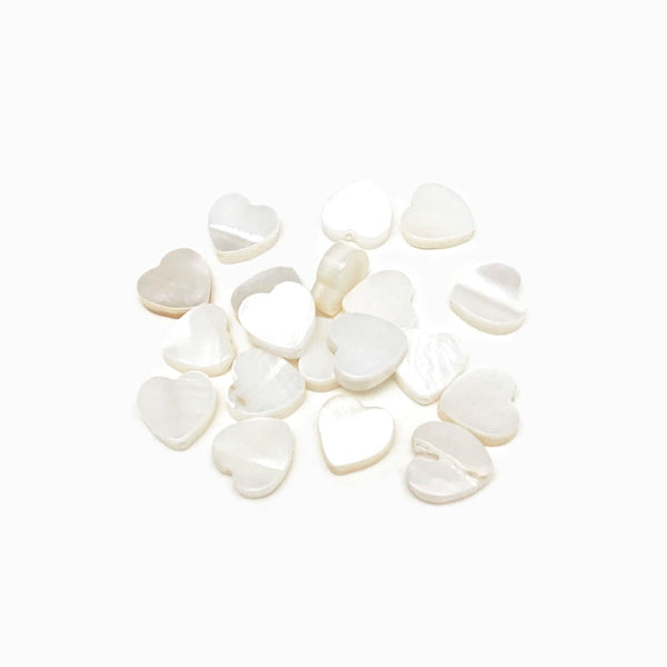 Entremeio Coração Madrepérola 9mm