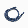 Fiada contas de pedra facetadas azul escuro