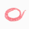 Fiada contas de pedra facetadas rosa