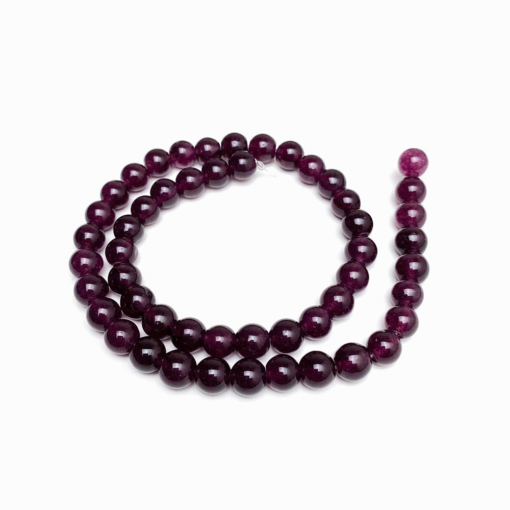 CONTAS DE PEDRA ÁGATA ROXO ESCURO