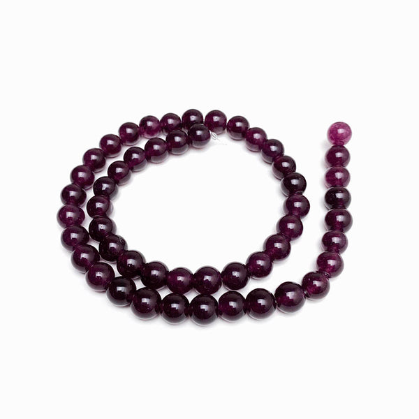 CONTAS DE PEDRA ÁGATA ROXO ESCURO