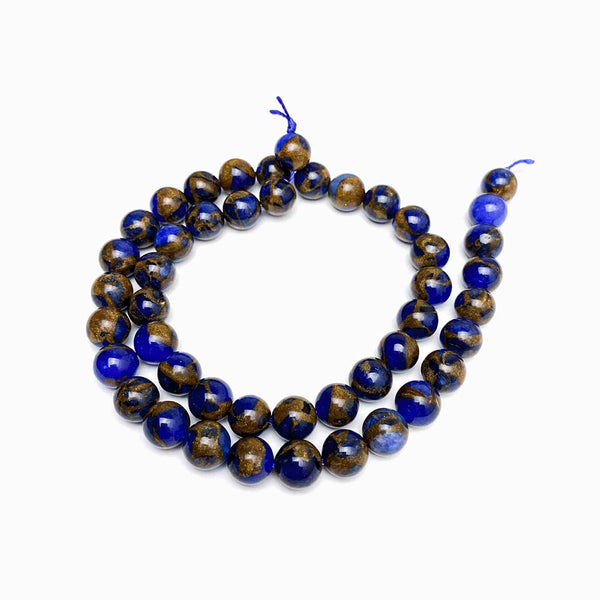 Contas de pedra calcedónia azul