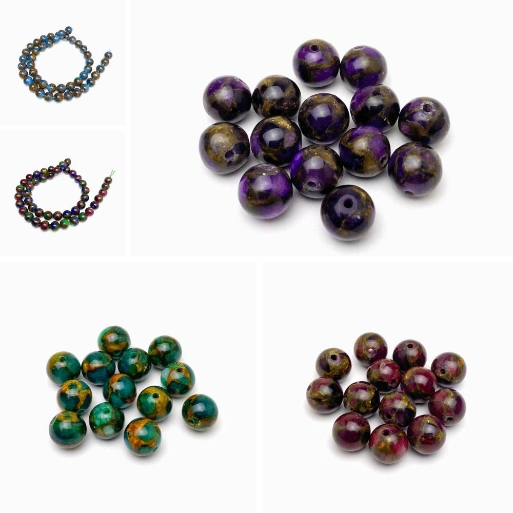 Contas de pedra calcedonia 8mm