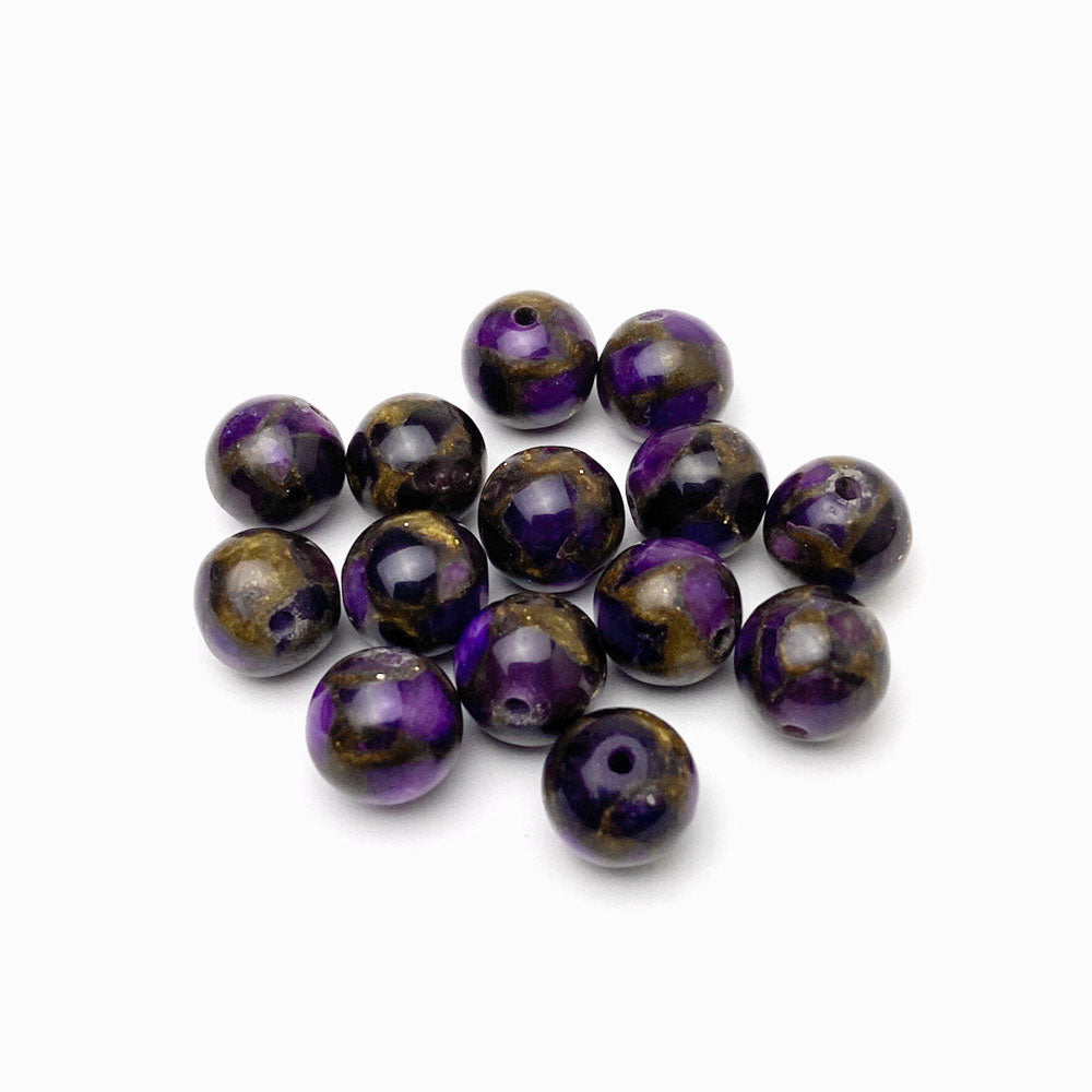 Contas de pedra calcedónia roxo