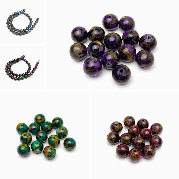 Contas de pedra calcedonia 8mm