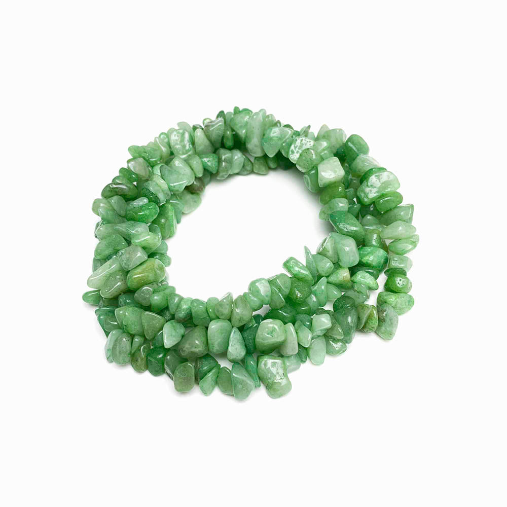 Contas de pedra cascalho verde bandeira