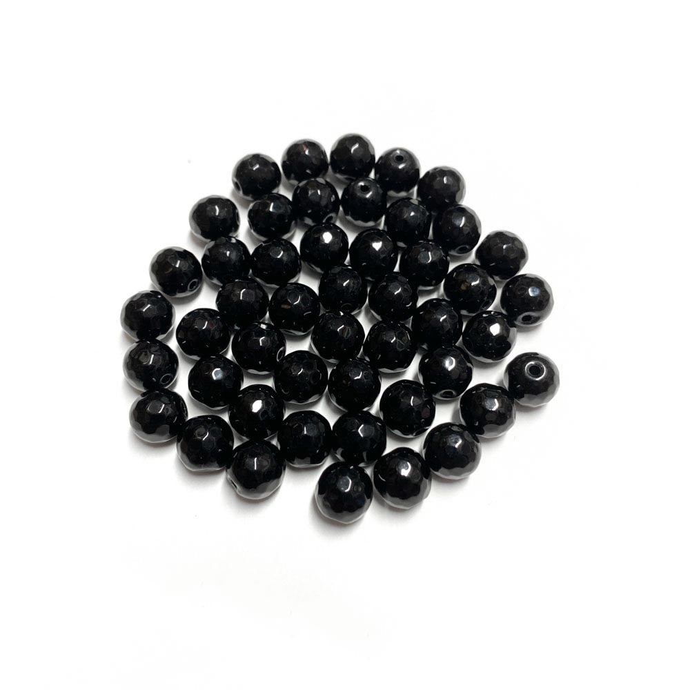 CONTAS DE PEDRA FACETADAS ONIX