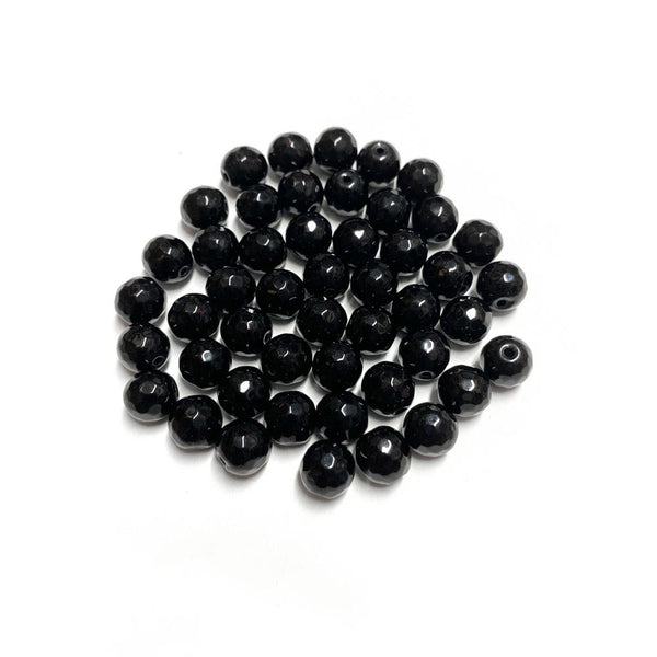 CONTAS DE PEDRA FACETADAS ONIX