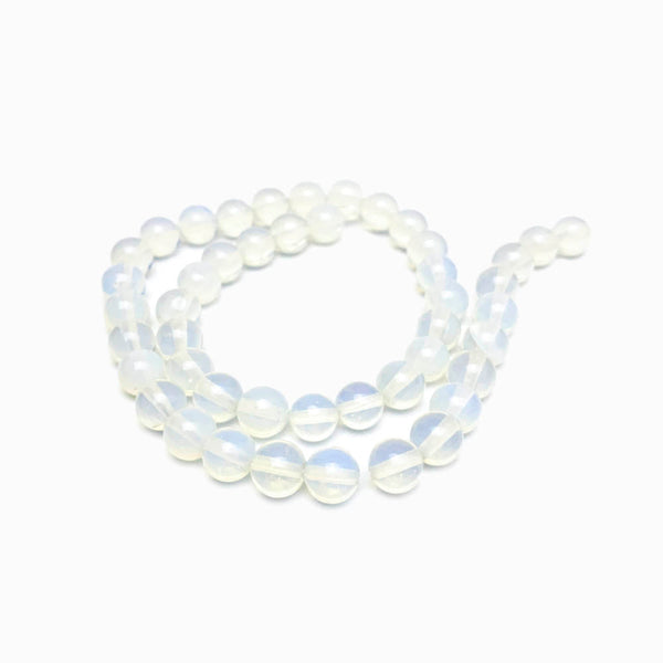 Fiada Contas Pedra da Lua Opalina 8mm