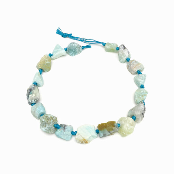 Contas de pedra semipreciosa facetadas verde água