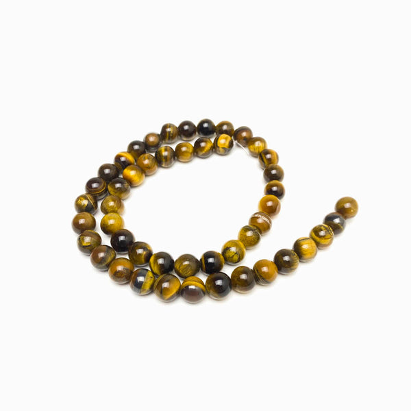 Fiada Contas Olho de Tigre 8mm