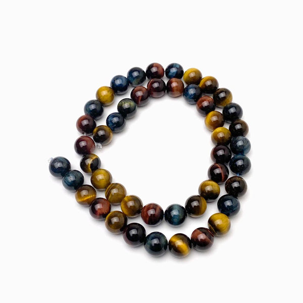 Fiada contas olho de tigre mix 8mm