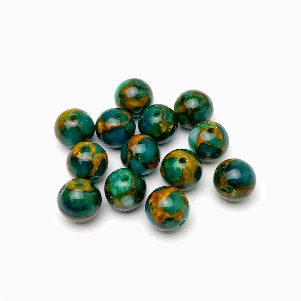 Contas de pedra calcedónia verde