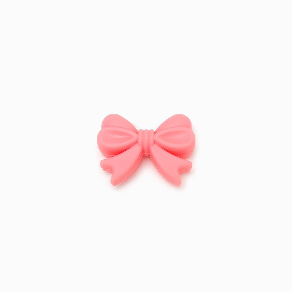 Laço em silicone para montar porta-chucha rosa forte