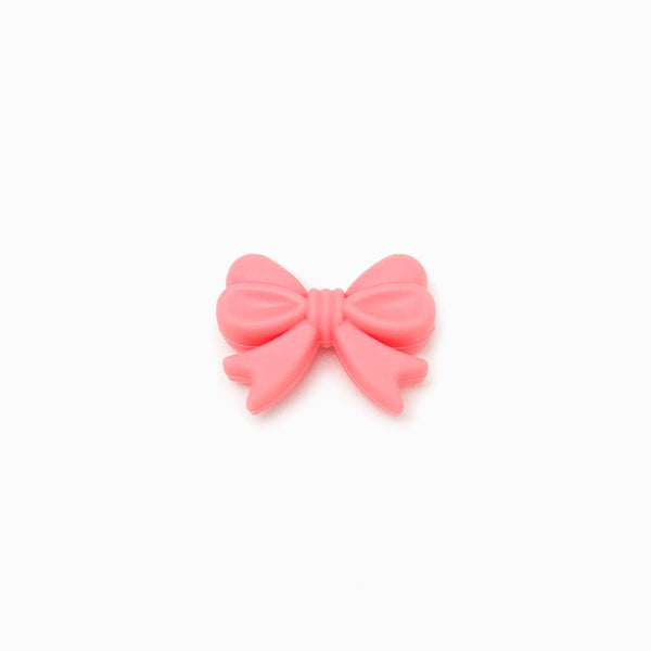 Laço em silicone para montar porta-chucha rosa forte