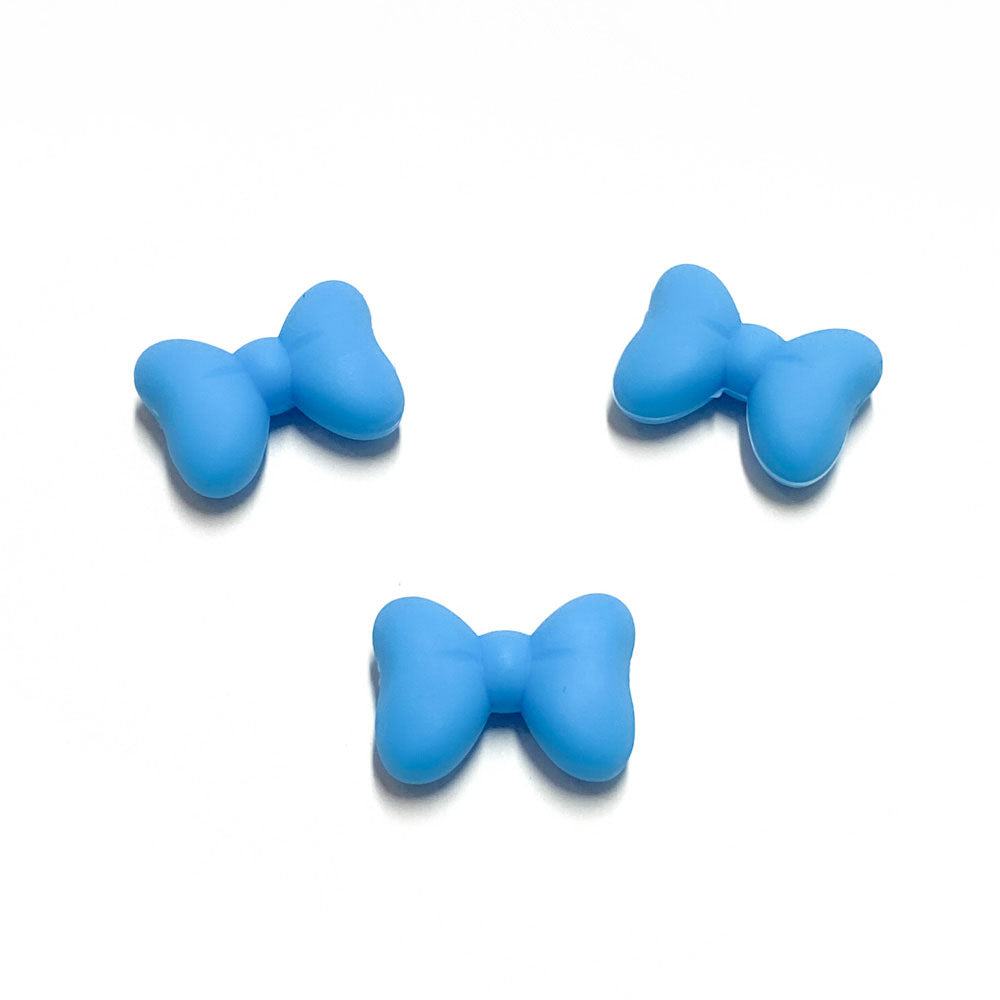 Laço em silicone para montar porta-chucha azul celeste