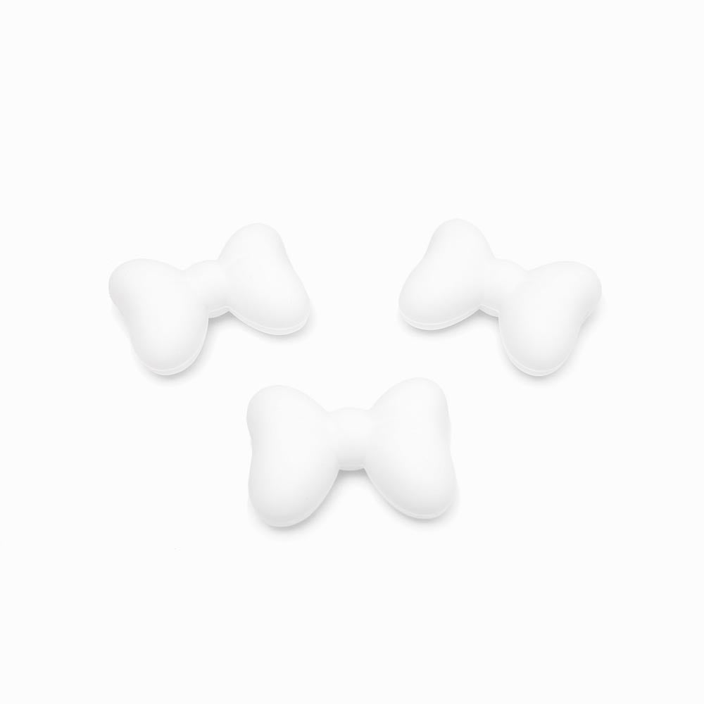 Laço em silicone para montar porta-chucha branco