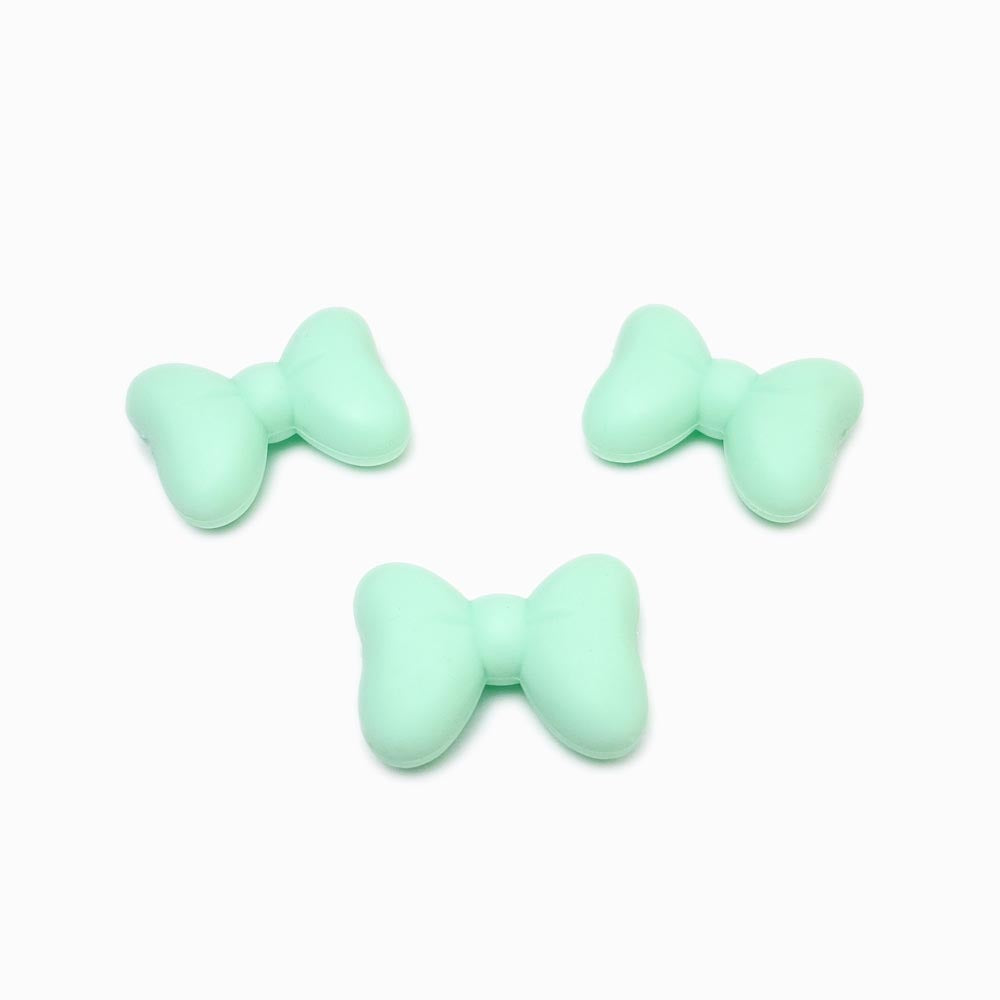 Laço em silicone para montar porta-chucha verde água